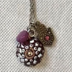 Aero 1987 Boho Purple Charm Necklace